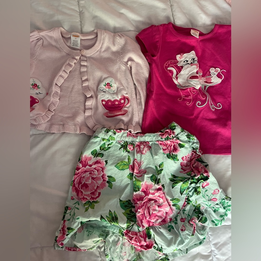 Floral and Pink gymboree outfit